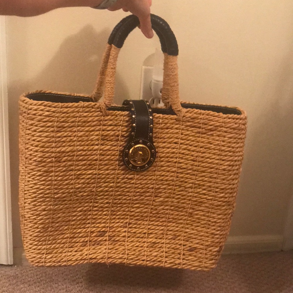 Michael Kors burlap tote